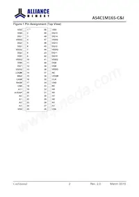 AS4C1M16S-6TINTR數據表 頁面 3