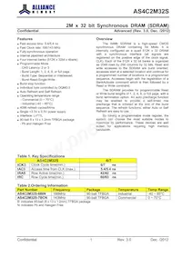 AS4C2M32S-6BINTR Datasheet Copertura