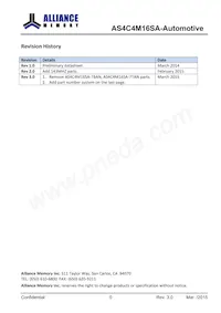 AS4C4M16SA-6BANTR Datenblatt Cover