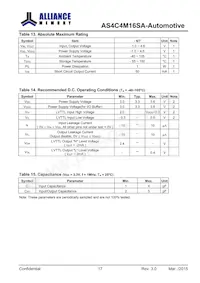 AS4C4M16SA-6BANTR Datenblatt Seite 18