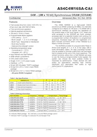 AS4C4M16SA-7BCN Datenblatt Seite 2