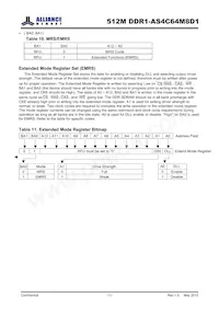 AS4C64M8D1-5BINTR數據表 頁面 11