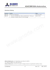 AS4C8M16SA-6BANTR Datenblatt Cover