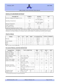 AS6C1008-55BIN Datasheet Pagina 3