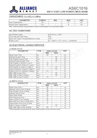 AS6C1016-55BIN Datasheet Pagina 5