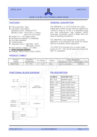 AS6C1616-55TINTR Datasheet Copertura