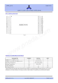 AS6C1616-55TINTR Datenblatt Seite 2