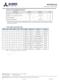 AS6C8016A-55BINTR數據表 頁面 4