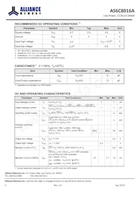 AS6C8016A-55BINTR數據表 頁面 5