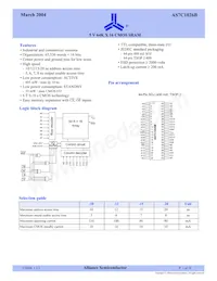 AS7C1026B-20JCN Datenblatt Cover