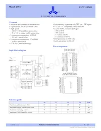 AS7C31024B-20TJCN Datenblatt Cover