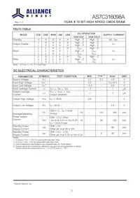 AS7C316098A-10BINTR Datasheet Pagina 4