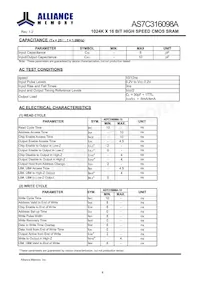 AS7C316098A-10BINTR Datasheet Pagina 5