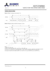 AS7C316098A-10BINTR Datasheet Pagina 6