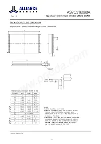 AS7C316098A-10BINTR Datasheet Pagina 10