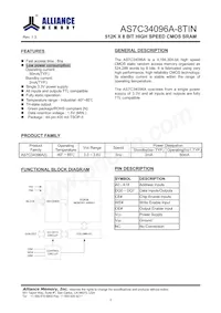 AS7C34096A-8TINTR Datenblatt Seite 2