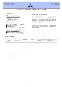 AS7C38098A-10BINTR Datasheet Copertura