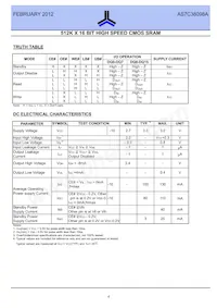 AS7C38098A-10BINTR Datasheet Pagina 4