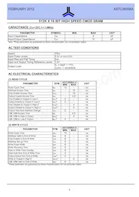 AS7C38098A-10BINTR Datasheet Pagina 5