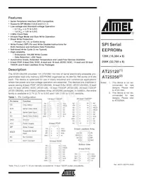 AT25256W-10SI-2.7 Datenblatt Cover