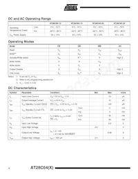 AT28C64X-25SI Datasheet Pagina 4