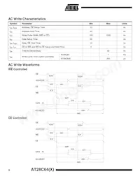 AT28C64X-25SI Datasheet Pagina 6