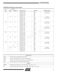 AT28C64X-25SI Datasheet Pagina 9