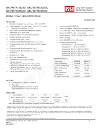 IS43TR16128D-125KBLI Datasheet Cover