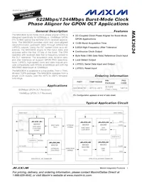 MAX3634ETM+G126 Datasheet Cover