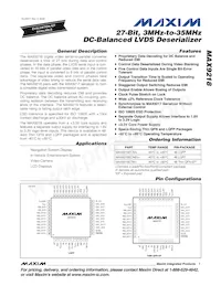 MAX9218ECM+TG128 Datenblatt Cover