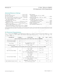 MAX9218ECM/V+TGB數據表 頁面 2