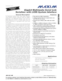 MAX9249GCM/V+GG5 Datasheet Cover