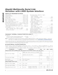 MAX9249GCM/V+GG5 Datasheet Pagina 2