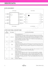 MB85RC64TAPNF-G-BDE1 Datenblatt Seite 2