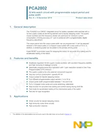 PCA2002CX8/5/1 Datasheet Copertura