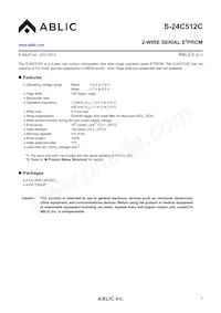 S-24C512CI-T8T1U4 Datasheet Copertura