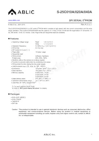 S-25C040A0I-J8T1G Datasheet Cover