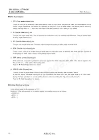 S-25C640A0I-T8T1U3 Datasheet Pagina 10