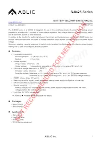 S-8425AAAPA-TFG Datasheet Cover