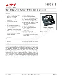 SI53112-A00AGMR Datasheet Cover