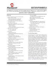 SST26VF064BEUIT-104I/MF Datasheet Cover