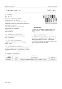 UDA1334BT/N2 Datasheet Pagina 3