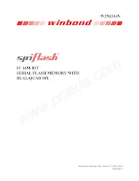 W25Q16JVUUIQ TR Datasheet Cover