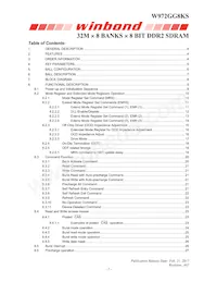 W972GG8KS-25 Datasheet Copertura