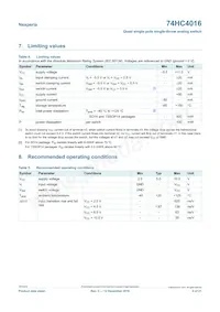 74HC4016D/AUJ Datasheet Page 4