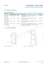 74HC4052PW/AUJ Datasheet Page 2
