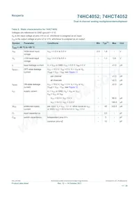 74HC4052PW/AUJ Datasheet Page 11