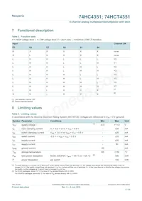 74HCT4351DB數據表 頁面 5