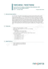 74HCT4852PW Datasheet Copertura