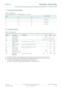 74HCT4852PW Datasheet Pagina 5